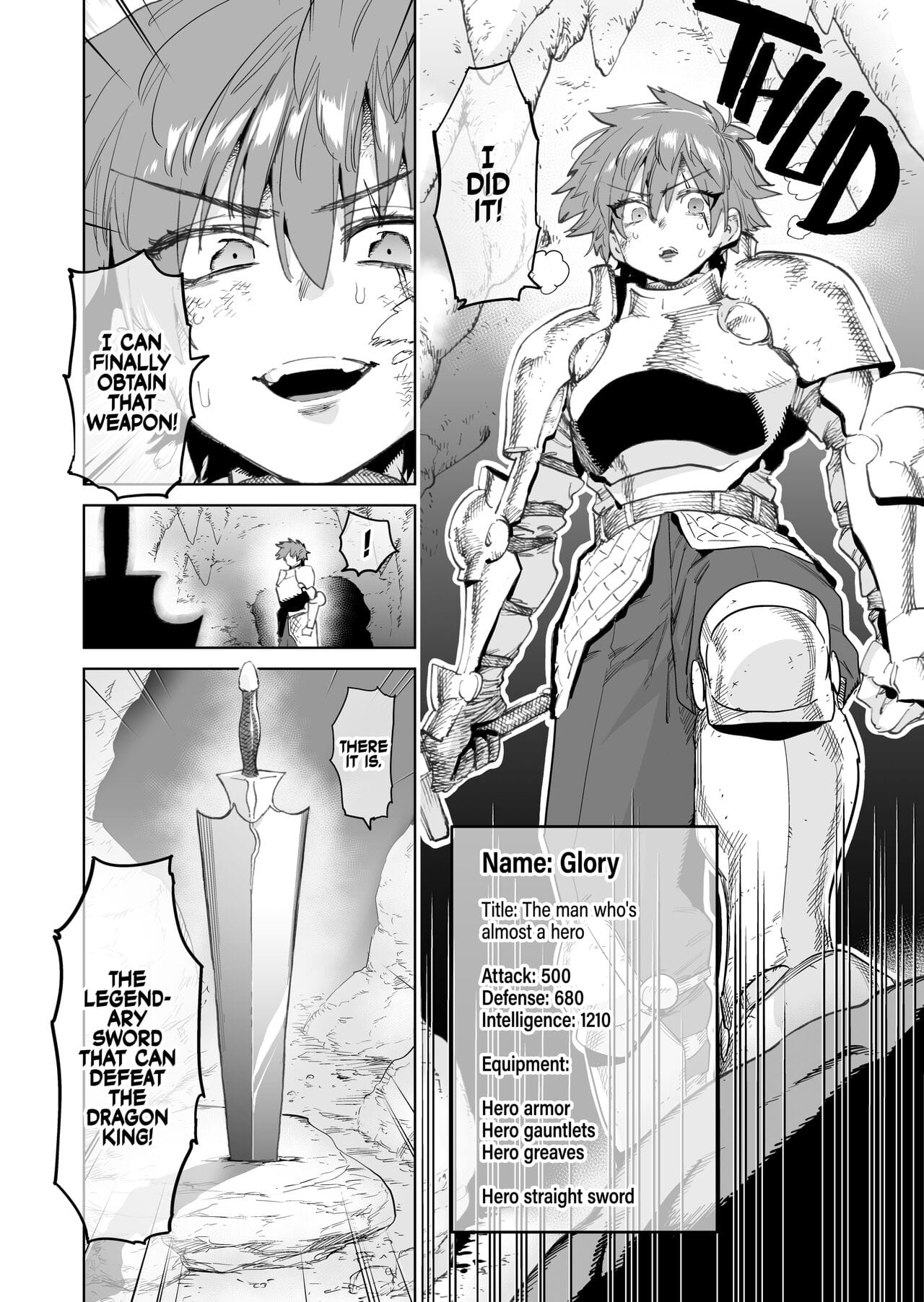 [Horieros no Ouchi (Horieros)] The Adventurer Who Pulled the Sword That Increases Your Attack at the Cost of Intelligence for Every Femgasm! [English] {2d-market com} [Decensored] [Digital]
